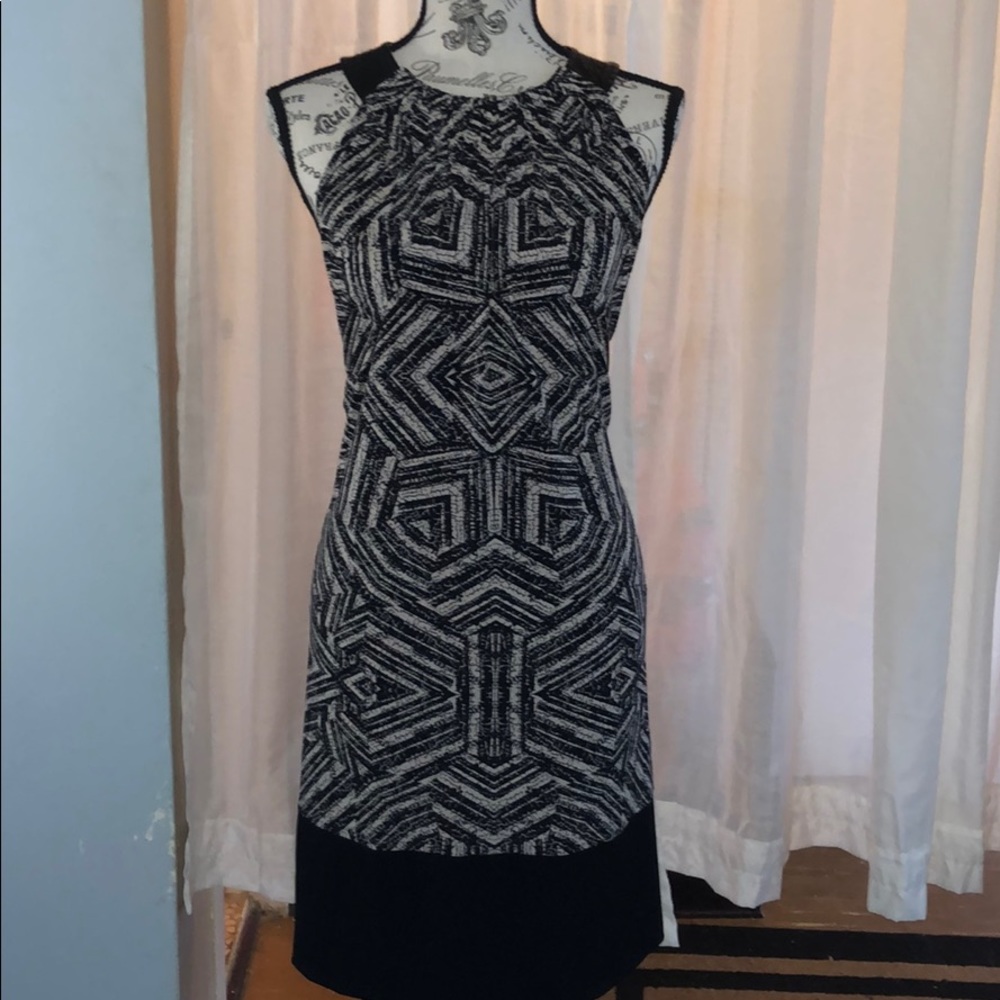 Calvin Klein sleeveless tribal print dress